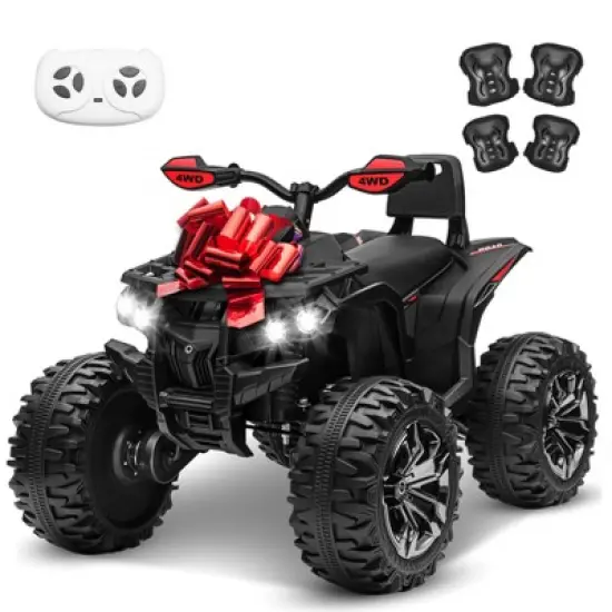 JOYRACER 24V Kids Ride-On ATV, 2-Seater 4-Wheeler Quad Electric Powerful Car w/ 800W Motor, Remote, High/Low Speed, Bluetooth/MP3 & LED for Big Kids image {8}