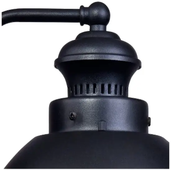 John Timberland Industrial Outdoor Wall Light Fixtures Set of 2 Black Metal LED 8" Seedy Glass for Exterior Barn Deck House Porch image {3}