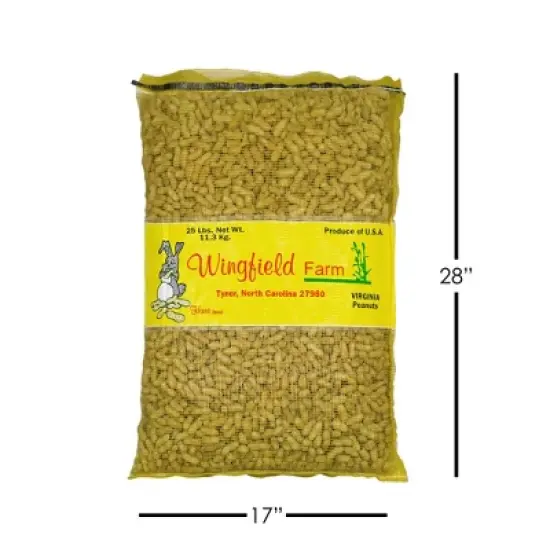 Wingfield Farm Virginia In-Shell Peanuts, Feed Wild Animals, 25 Pound Bag image {2}