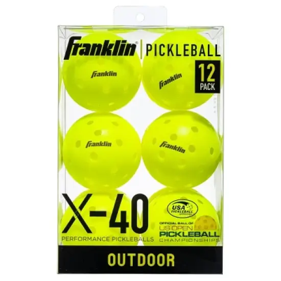 Franklin Sports X40 Pickleballs Vellum Box - 12 Pack: Polyethylene Shell for Pickleball image {4}