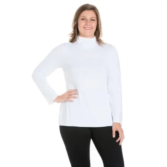 24seven Comfort Apparel Womens Plus Size Classic Long Sleeve Turtleneck image {7}
