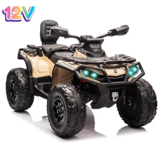 Garvee 12V 2-Seater Ride On ATV for Kids, Electric Car with Remote Control, 4x200W Motors, Bluetooth Music, LED Lights, Spring Suspension image {8}