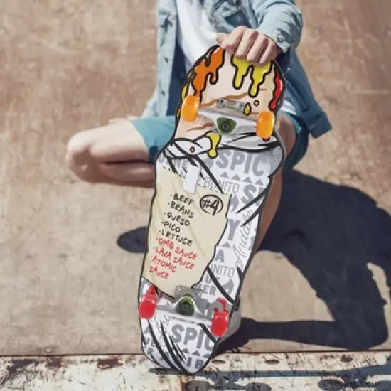 Voyager Burrito Skateboard with Printed Graphic Grip Tape image {7}