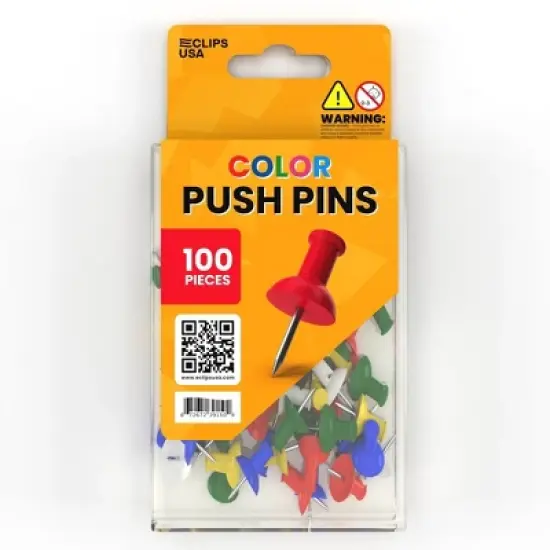 Color Push Pins - Plastic Head, 100-count (48 Packs) image {4}