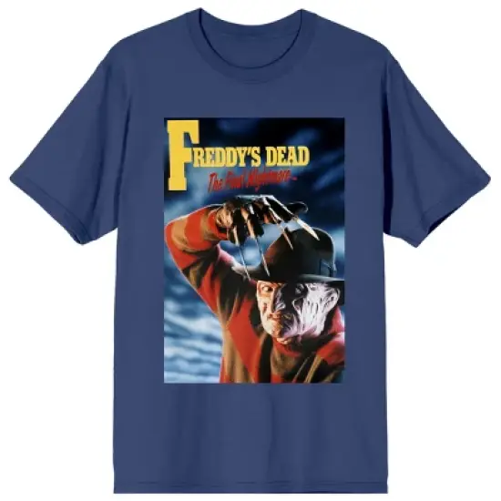 Nightmare On Elm Street Freddy's Dead Crew Neck Short Sleeve Navy Women's T-shirt image {7}