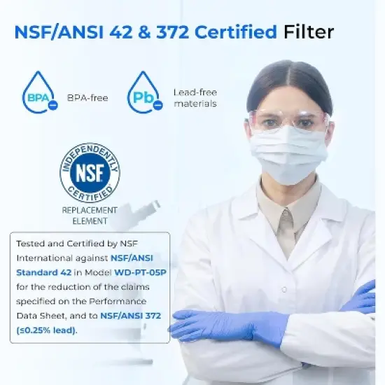 Waterdrop 35-Cup Slim Water Filter Dispenser, Black (with 1 Filter) image {6}