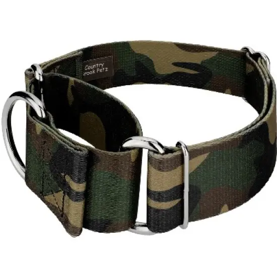 Country Brook Petz 2 Inch Woodland Camo Martingale Dog Collar image {1}