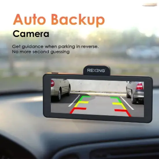 Rexing Wireless Apple CarPlay & Android Auto Display with 4K Dash Cam: Vehicle Electronics Accessory image {5}