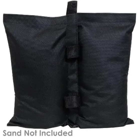 Sunnydaze Polyester Sandbag Canopy Weights - Black - Set of 4 image {4}