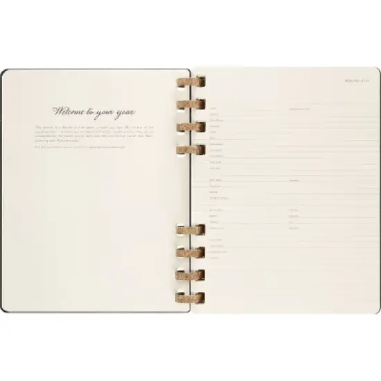 Moleskine 2023-24 Academic Spiral Planner 8"x9.25" Midnight Black image {2}