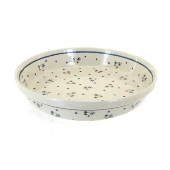 Blue Rose Polish Pottery 879 Zaklady Pie Plate image {3}