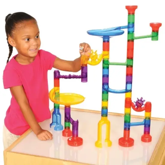 Edushape Transparent Marble Run - 48 Piece image {1}