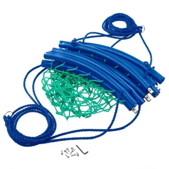 HearthSong Sky Island Outdoor Round Platform Swing for Kids, With Nylon Rope and Padded Steel Frame image {3}