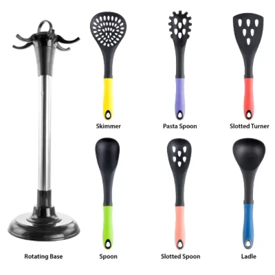 MegaChef 7 Piece Nylon Kitchen Utensil Set in Assorted Colors image {2}