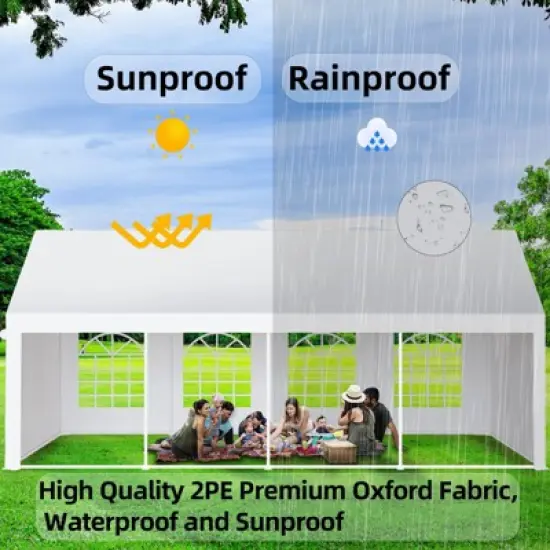 Outdoor Gazebo Tent for Events , Removable Sidewalls, 3 Storage Bags, Waterproof, Easy Setup, Ideal for Backyard Parties, Weddings image {1}