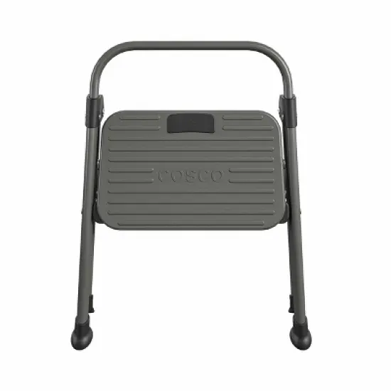 Cosco 1 Step All Steel Step Stool: Black, Folding Step Stool for Adults, Single Step, 225 lb Capacity, No Assembly Required image {1}