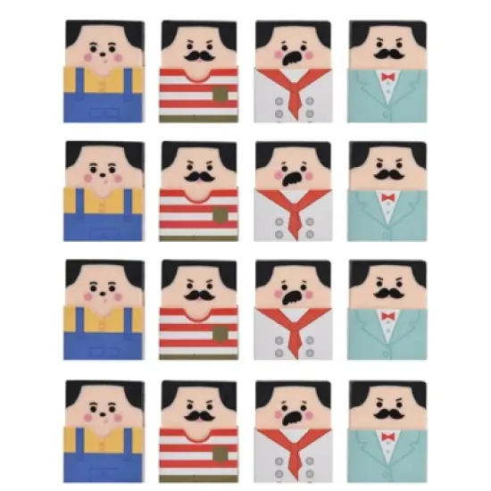 HTUTWOO Bald Guy Erasers - Stylish Gradual Balding Erasers, Easy to Use for Office & School, Back to School image {9}