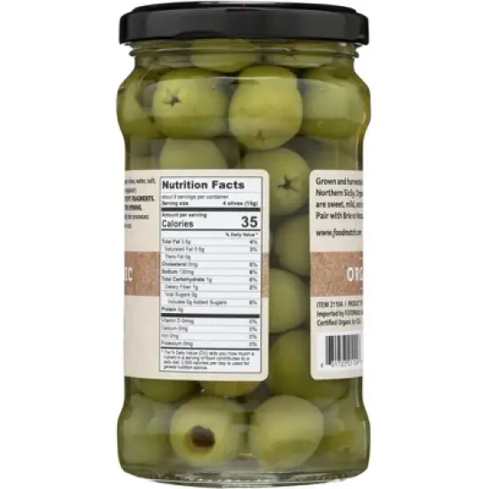 Divina Organic Pitted Castelvetrano Olives - Case of 6/4.9 oz image {2}