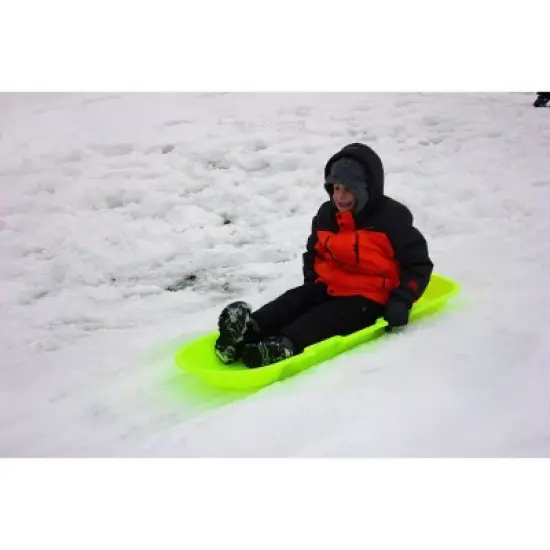 Emsco ESP 48" Day Glow Sno Twin Toboggan TwoRider Sled - Neon Lime image {3}