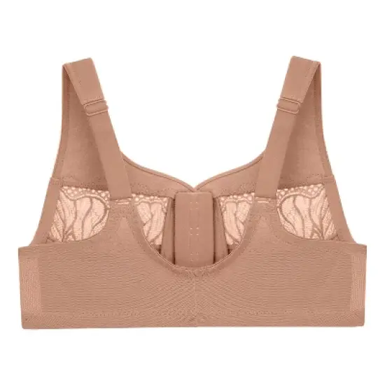 Glamorise Womens MagicLift Natural Shape Front-Closure Wirefree Bra 1210 Cappuccino image {4}