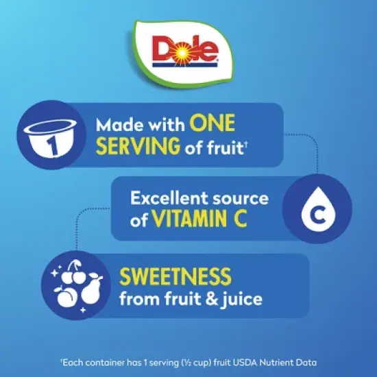 Dole Cherry Mixed Fruits in Juice Fruit Cups - 16oz/4ct image {4}