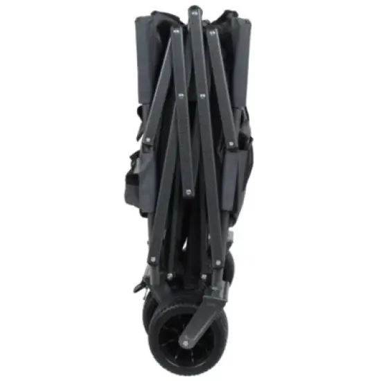 FURNIinspire Outdoor Serving Carts 3-in-1 Convertible Folding Wagon Cart Bench Seat Storage 500lbs Heavy-Duty Utility Wagon, Gray, 37"*24.02"*40.94" image {4}