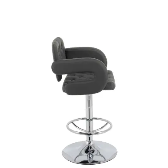 Set of 2 Adjustable Counter Height Barstools with Armrests - CorLiving image {2}