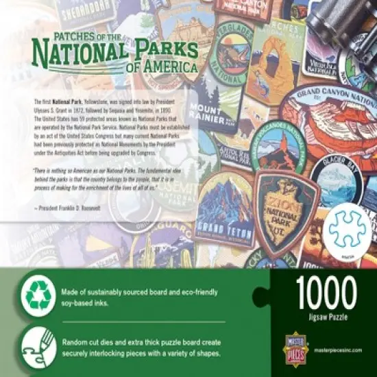 MasterPieces 1000 Piece Puzzle - National Parks Patches - 19.25"x26.75" image {3}