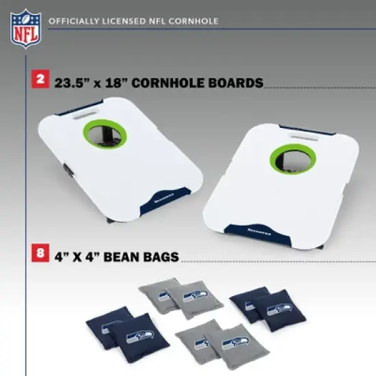 NFL Seattle Seahawks All-Weather Travel Cornhole Set image {1}