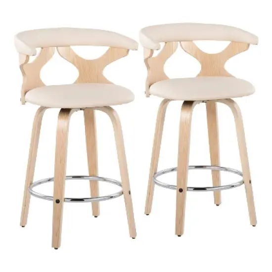Set of 2 Gardenia Upholstered Counter Height Barstools - Lumisource image {14}
