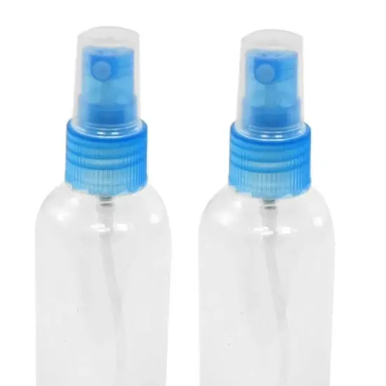 Unique Bargains Plastic Liquid Cosmetic Travel Outdoor Activity Bottle Blue Clear 100ml 2 PCS image {4}