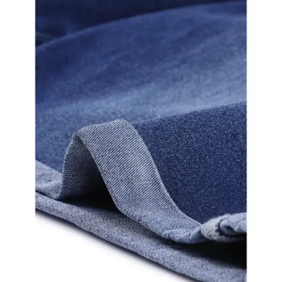 Agnes Orinda Women's Plus Size Jeans Casual Slash Pockets Washed Denim Shorts image {5}