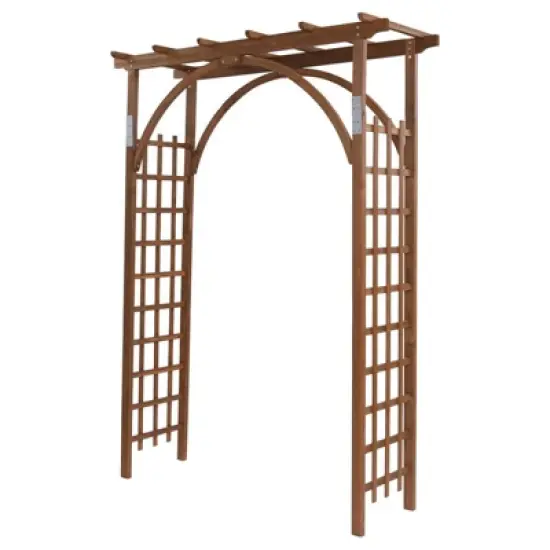 Karl Home 7FT Brown Wood Garden Arbor image {6}