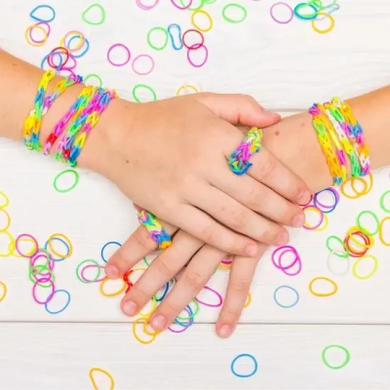 LotFancy 32 Colors Rubber Band Bracelet Kit, Loom Bracelet Making Refill Kit for Adults Ages 12+ image {10}