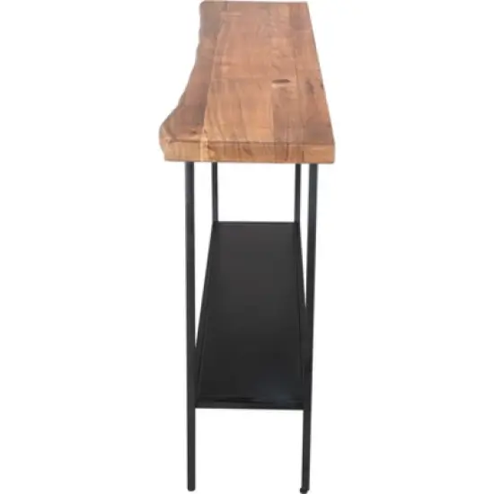Donald Acacia Wood Console Table Iron Natural - ZM Home image {1}