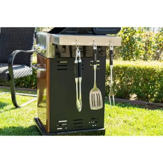 Permasteel 2-Burner Gas Grill with Foldable Side Tables image {14}