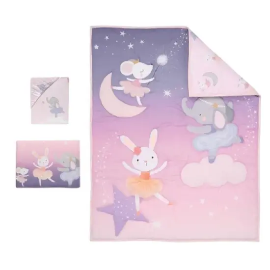 Bedtime Originals Tiny Dancer Crib Bedding Set - Pink/Purple - 3pc image {6}