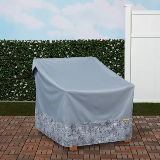 Vera Bradley Water-Resistant Lounge Patio Chair 1pc Furniture Cover Gray image {1}