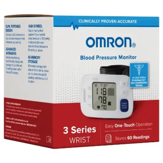 Omron&reg; 3 Series&reg; Wrist Blood Pressure Monitor in White image {8}