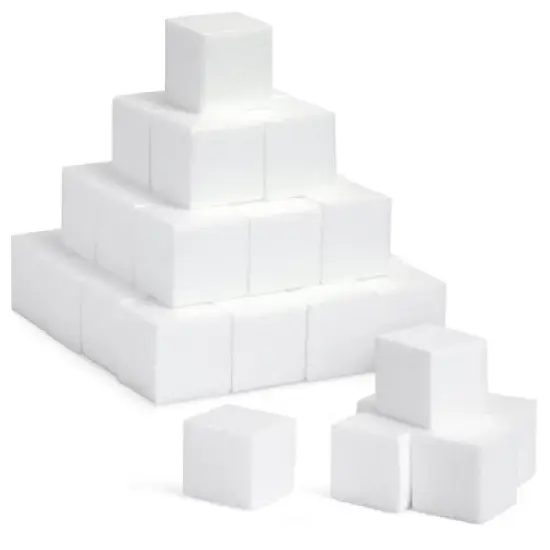 Genie Crafts 36 Pack Foam Cubes and Square Blocks for Crafts, School Projects, Sculpture, Modeling, 2 x 2 x 2 In" image {8}