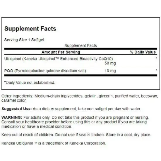 Swanson Enhanced Pqq with Ubiquinol 30 Sgels image {1}