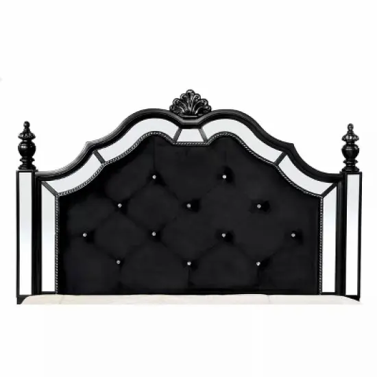 Queen Washington Upholstered Adult Bed Black - HOMES: Inside + Out image {4}