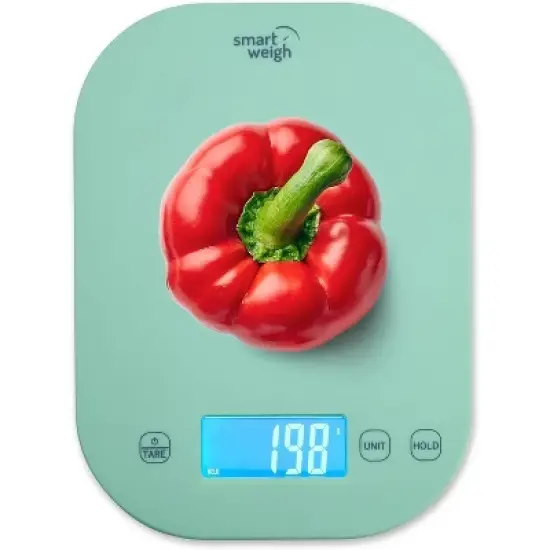 Smart Weigh Digital Food Scale -  11-pound capacity -  Mint Green image {8}