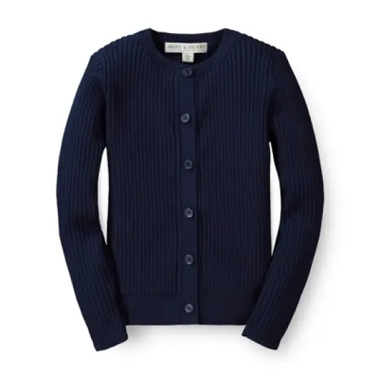 Hope & Henry Girls' Rib Knit Cardigan, Infant image {4}