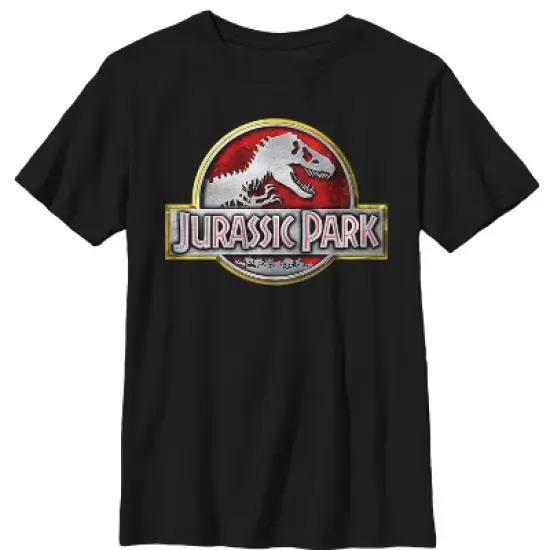Boy's Jurassic Park Chrome Logo T-Shirt image {3}