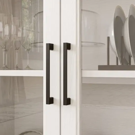 Famapy Modern Minimalist Kitchen Pantry with Glass Doors,Buffet Sideboard Cabinet,Large-Capacity Zoned Storage,Multi-use for Dish & Food Storage image {12}