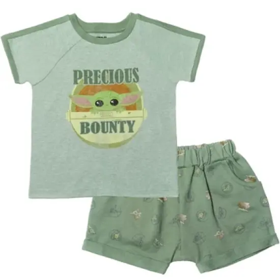 Star Wars The Mandalorian The Child T-Shirt and French Terry Shorts Outfit Set Toddler image {8}