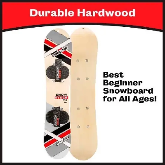 Sportsstuff Kids' Snow Ryder 110cm Snowboard 42'' - Black/Red image {2}