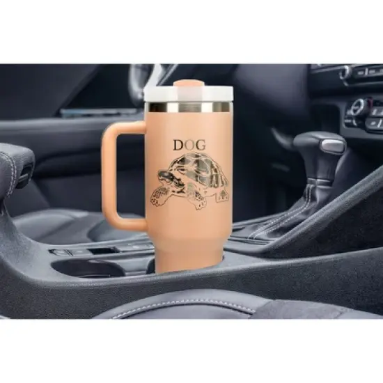 100 North Turtle Dog Elden Meme Ring Video Game Wrap-Around 40 Oz. Stainless Steel Water Bottle Coffee Mug, Spill & Leak Resistant, Travel Tumbler image {4}