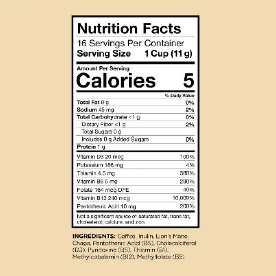 VitaCup Focus Mushroom Coffee Pods for Memory & Clarity Medium Roast Coffee - 32ct image {6}